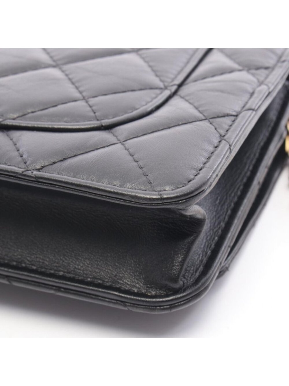 Chanel Shoulder Bag 2.55 Black Leather Quilted Chain Wallet - Picture 8 of 8